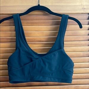 Varley Black Sports Bra with Racerback Design